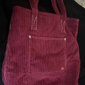 Maroon Corduroy Tote Bag from Urban Outfitters - NEW